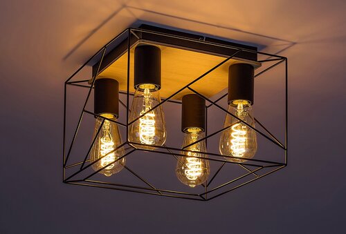 Rábalux 71024 Boire indusztriális beltéri mennyezeti lámpa E27 4x MAX 40W IP20 fekete - Image 5