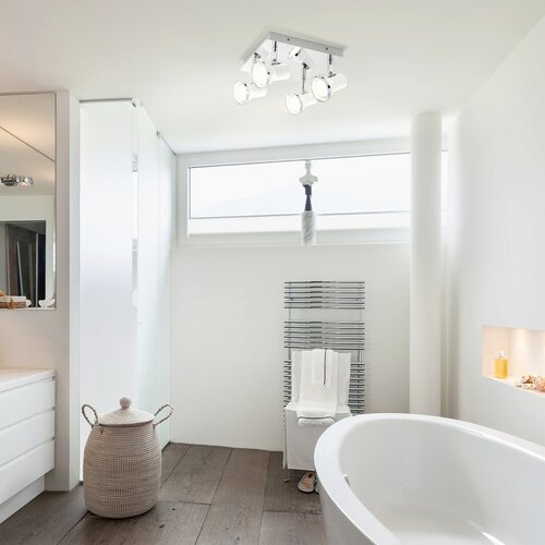 Rábalux 5500 Steve modern beltéri fürdőszobai lámpa GU10 4x MAX 15W IP44 fehér - Image 3