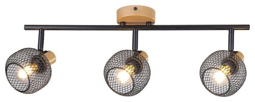 Rábalux 3129 Grendel indusztriális beltéri spotlámpa E14 3x MAX 40W IP20 bükk