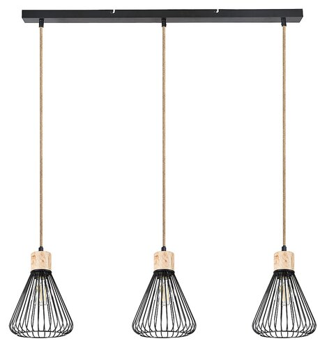 Rábalux 3149 Farfalle indusztriális beltéri függeszték E27 3x MAX 40W IP20 fekete - Image 4