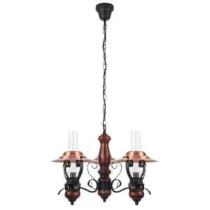 Rábalux 7860 Enna klasszikus beltéri csillár E14 3x MAX 40W IP20 fekete