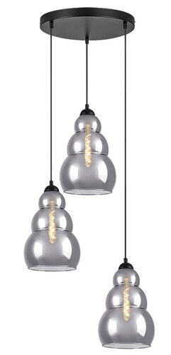 Rábalux 72213 Salvatore modern beltéri függeszték E27 3x MAX 40W IP20 fekete