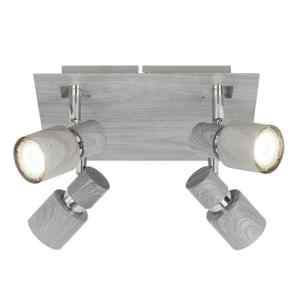 Rábalux 6128 Merkur modern beltéri spotlámpa GU10 4x MAX 50W IP20 ezüst tölgy