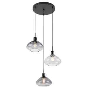 Rábalux 72023 Dvora modern beltéri függeszték E27 3x MAX 40W IP20 matt fekete