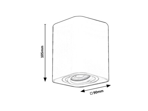 Rábalux 2050 Kobald minimál beltéri ráépíthető és beépíthető lámpa GU10 1x MAX 42W IP20 matt fehér - Image 3