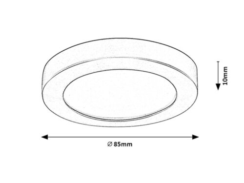 Rábalux 5274 Coco minimál beltéri ráépíthető és beépíthető lámpa LED 3W IP44 fekete - Image 4