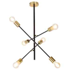 Rábalux 2104 Lanny indusztriális beltéri függeszték E27 6x MAX 15W IP20 fekete
