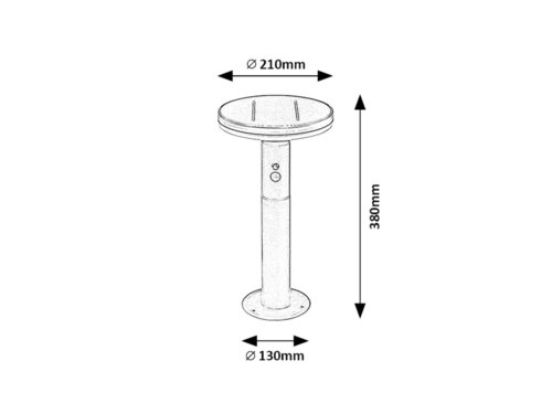 Rábalux 77018 Alaska modern kültéri napelemes lámpa LED 10W IP44 antracit - Image 3