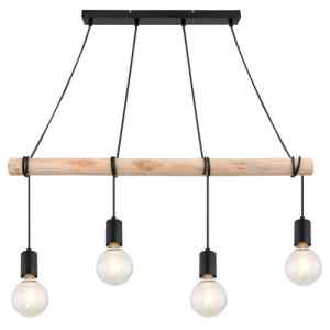 Rábalux 3980 Pablo indusztriális beltéri függeszték E27 4x MAX 40W IP20 matt fekete