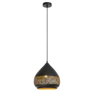 Rábalux 2278 Kaia trópusi beltéri függeszték E27 1x MAX 40W IP20 fekete