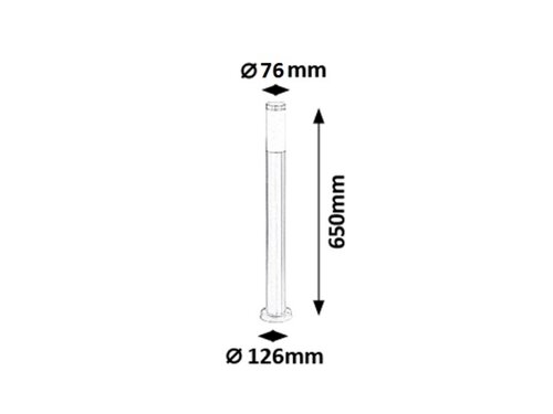 Rábalux 8264 Inox modern torch kültéri állólámpa E27 1x MAX 25W IP44 szatin króm - Image 3