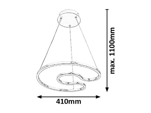 Rábalux 2190 Melora modern beltéri függeszték LED 30W IP20 króm - Image 3
