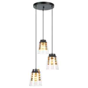 Rábalux 3545 Zenaida modern beltéri függeszték E27 3x MAX 60W IP20 matt fekete