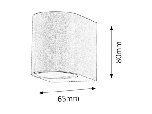 Rábalux 8020 Chile modern kültéri fali lámpa GU10 1x MAX 35W IP44 súrolt alumínium - Image 3