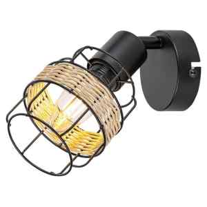 Rábalux 5281 Indiana indusztriális beltéri spotlámpa E14 1x MAX 25W IP20 fekete