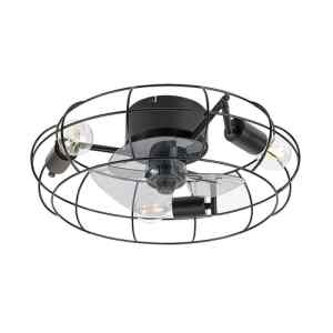 Rábalux 71043 Cadmus indusztriális beltéri mennyezeti lámpa E27 3x MAX 25W IP20 fekete