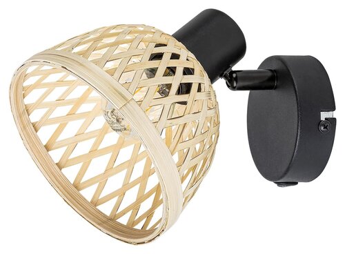 Rábalux 3133 Rattan indusztriális beltéri spotlámpa E14 1x MAX 15W IP20 matt fekete