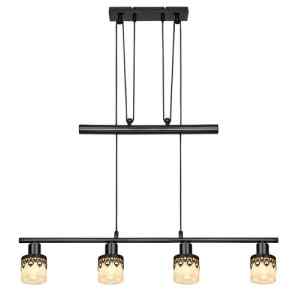 Rábalux 5345 Lacey beltéri függeszték, E14 4x MAX 40W, IP20, fekete