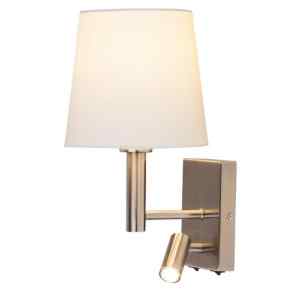 Rábalux 6539 Harvey hagyományos beltéri fali lámpa E27 1x MAX 40 + LED 3W IP20 szatin króm