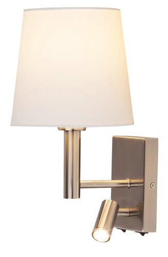 Rábalux 6539 Harvey hagyományos beltéri fali lámpa E27 1x MAX 40 + LED 3W IP20 szatin króm