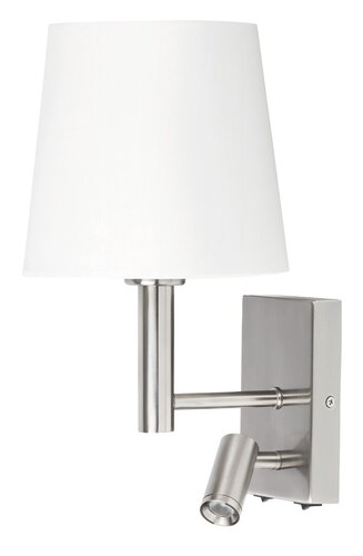 Rábalux 6539 Harvey hagyományos beltéri fali lámpa E27 1x MAX 40 + LED 3W IP20 szatin króm - Image 7