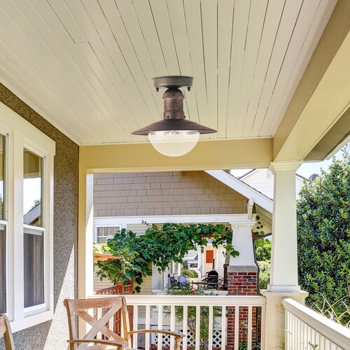 Rábalux 8736 Oslo mediterrán kültéri mennyezeti lámpa E27 1x MAX 60W IP44 antik arany - Image 2