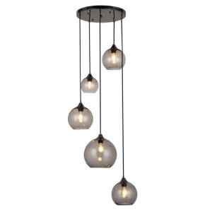 Rábalux 6440 Tanesha modern beltéri függeszték E27 5x MAX 40W IP20 fekete