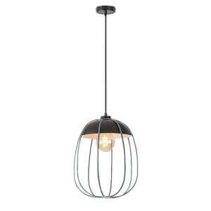Rábalux 72024 Svens indusztriális beltéri függeszték E27 1x MAX 60W IP20 matt fekete