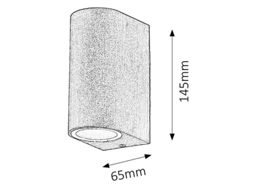 Rábalux 8019 Chile modern kültéri fali lámpa GU10 2x MAX 35W IP44 antik barna - Image 3
