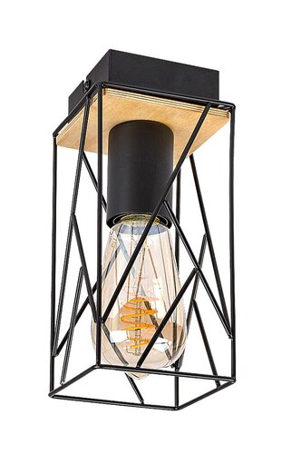Rábalux 71021 Boire beltéri mennyezeti lámpa, E27 1x MAX 40W, IP20, fekete