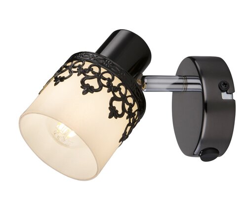 Rábalux 5341 Lacey vintage/ romantikus beltéri spotlámpa E14 MAX 40W IP20 fekete