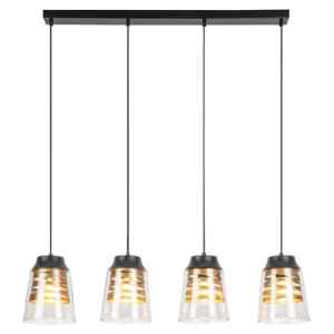 Rábalux 3544 Zenaida modern beltéri függeszték E27 4x MAX 60W IP20 matt fekete