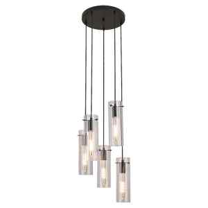 Rábalux 5260 Acantha modern beltéri függeszték E27 5x MAX 60W IP20 fekete