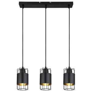 Rábalux 3126 Dimitri beltéri függeszték, E27 3x MAX 40W, IP20, fekete