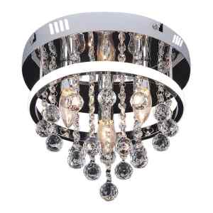 Rábalux 2236 Pallas klasszikus beltéri mennyezeti lámpa LED 20+ E14 3x MAX 40W IP20 króm