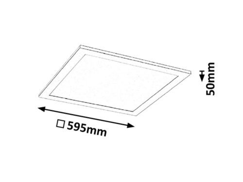 Rábalux 2174 Damek beltéri ráépíthető és beépíthető lámpa, LED 40W, IP20, fehér - Image 4