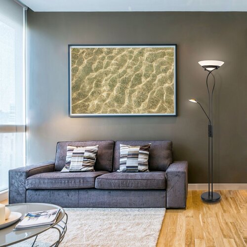 Rábalux 4554 Gamma mediterrán Trend beltéri állólámpa E27 2x MAX 15 + G9 1x 40W IP20 matt fekete - Image 2