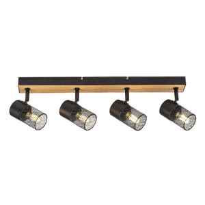 Rábalux 71154 Metta indusztriális beltéri spotlámpa E14 4x MAX 40W IP20 tölgy