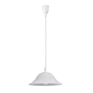 Rábalux 3904 Alabastro hagyományos beltéri függeszték E27 1x MAX 60W IP20 fehér alabástrom üveg