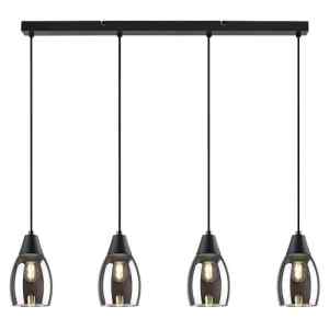 Rábalux 72184 Ilmari modern beltéri függeszték E27 4x MAX 15W IP20 fekete