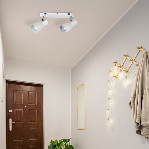 Rábalux 6027 Ebony minimál beltéri spotlámpa E27 2x MAX 20W IP20 fehér - Image 2