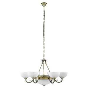 Rábalux 8546 Marlene klasszikus beltéri csillár E14 6x MAX 40 + E27 2x 60W IP20 bronz