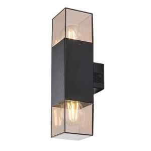 Rábalux 77081 Loanda modern kültéri fali lámpa E27 2x MAX 60W IP54 fekete