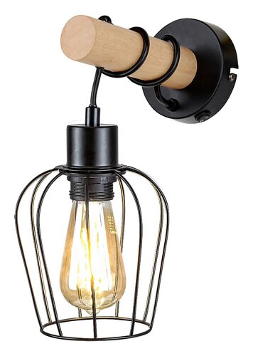 Rábalux 5244 Fabian indusztriális beltéri fali lámpa E27 1x MAX 40W IP20 matt fekete