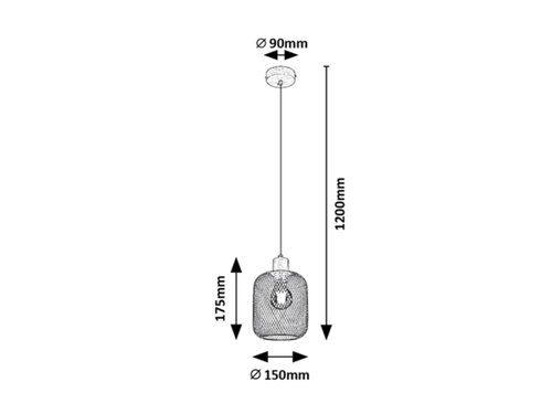 Rábalux 3131 Grendel indusztriális beltéri függeszték E27 1x MAX 60W IP20 bükk - Image 3