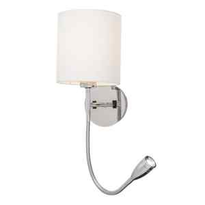 Rábalux 6529 Larkin hagyományos beltéri fali lámpa E27 1x MAX 40 + LED 3W IP20 króm