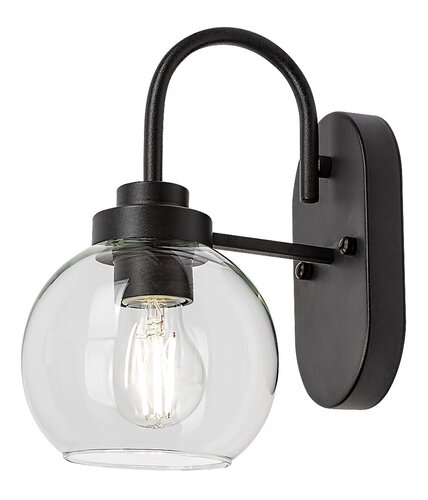 Rábalux 75005 Tirina modern beltéri fürdőszobai lámpa E27 1x MAX 15W IP44 matt fekete
