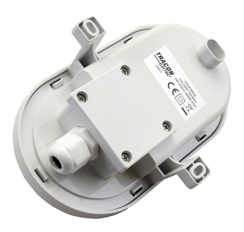 Tracon LHLMO6NW Műanyag házas LED hajólámpa,ovális forma 230 V,50 Hz,6 W,420 lm,4000 K,IP54,EEI=G - Image 4
