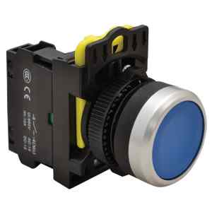 Tracon NYG3-B Egyszerű nyomógomb,kék 1×NO,5A/230V AC-15,IP65