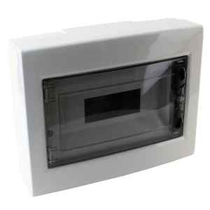 Tracon EDFKS-12/1 Falon kívüli elosztódoboz,füstszínű-sík ajtóval,NPE nélkül 1×12 modul,IP40